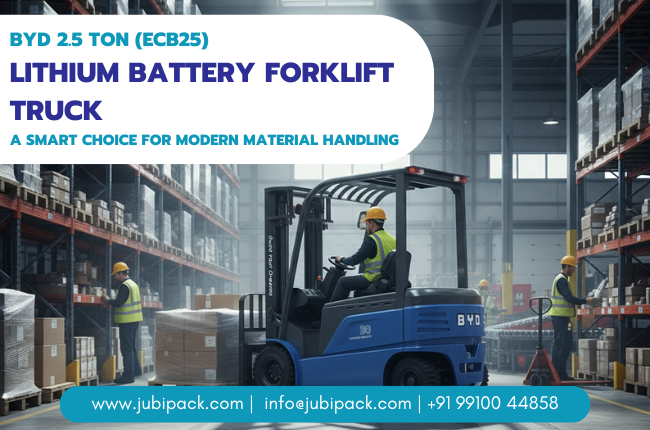 BYD 2.5 Ton Lithium Battery Forklift Truck (ECB25): A Smart Choice for Modern Material Handling